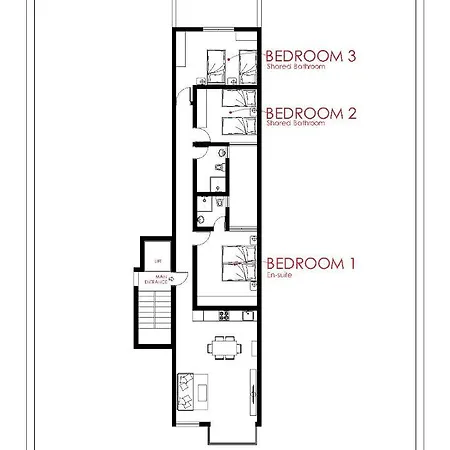 F7 3, Private Bedroom Two Single Beds Shared Bathroom In Shared Flat Homestay *