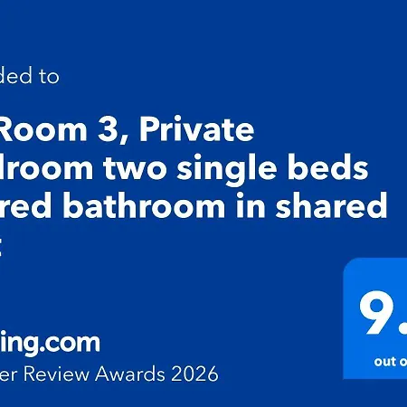 F7 3, Private Bedroom Two Single Beds Shared Bathroom In Shared Flat *