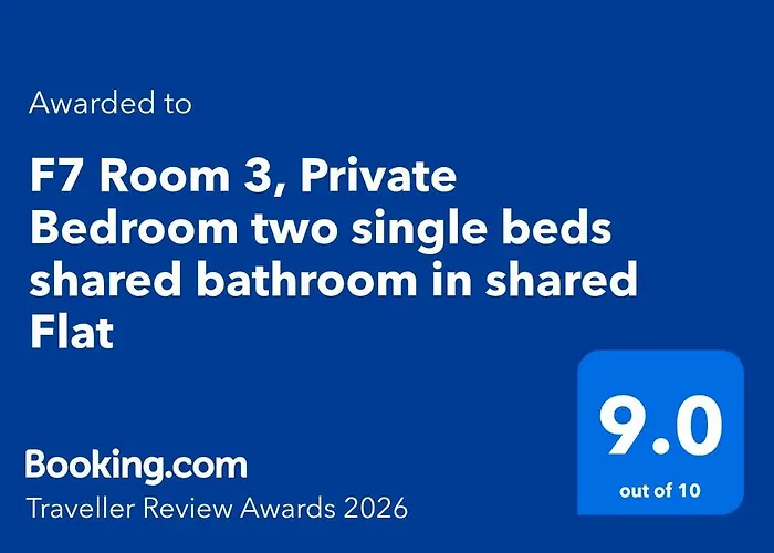 F7 3, Private Bedroom Two Single Beds Shared Bathroom In Shared Flat *